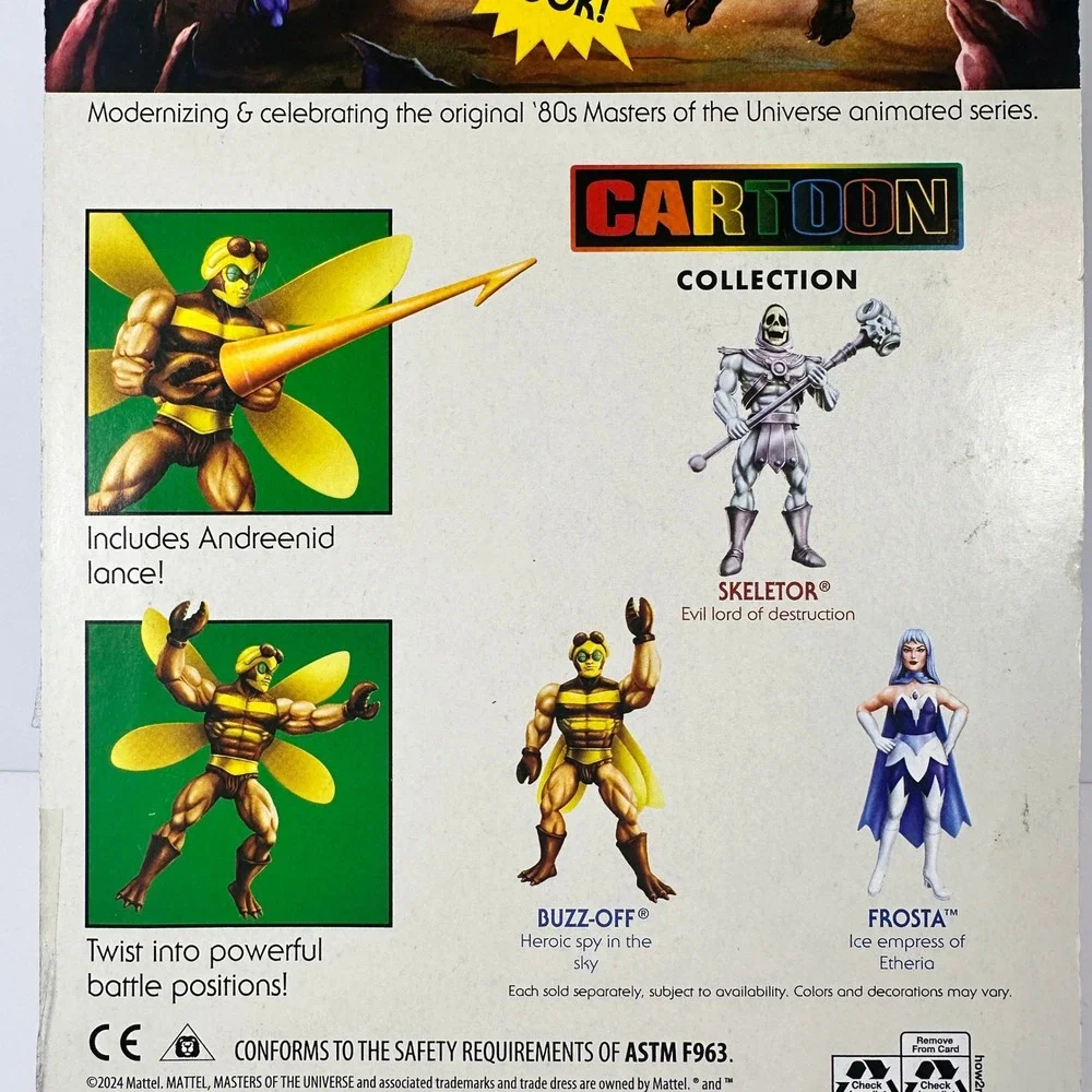 Mattel MOTU Buzz-Off Action Figure Kids 5.5in Yellow New‎ Cartoon Collection